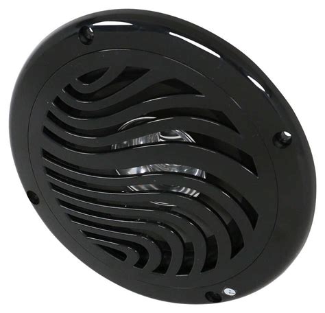 Quest Marine Speaker With Cover Recessed Mount 6 Diameter Glossy Black Qty 1 Quest