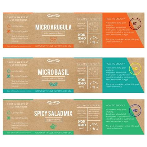 Microgreen Label Template