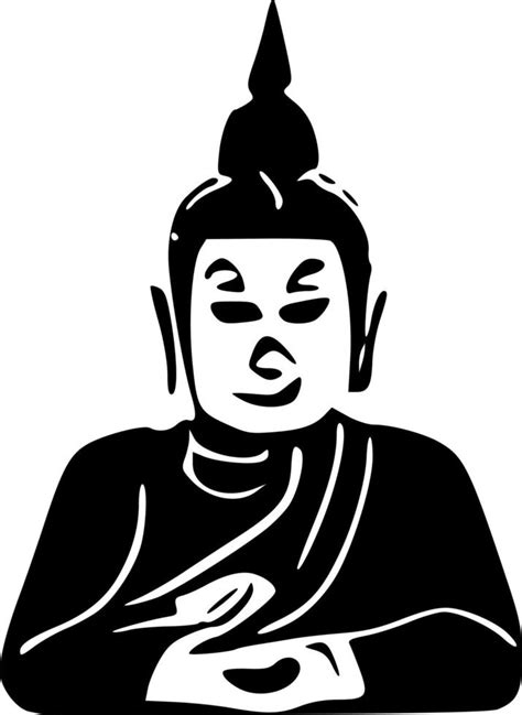 Black Buddha Icon 22047243 Vector Art At Vecteezy