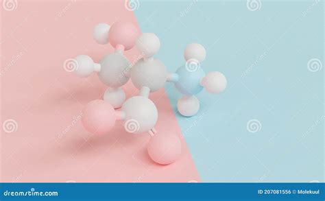 Serine L Serine Ser S Amino Acid Molecule D Rendering Royalty