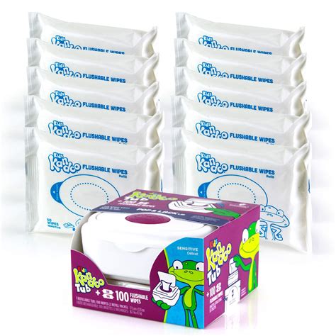 Flushable Wipes For Baby And Kids By Kandoo Sensitve And Unscented