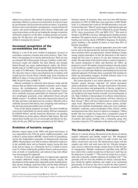 Bariatric Surgery Mechanisms Indications And Outcomes PDF