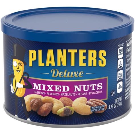 Planters Deluxe Mixed Nuts Oz Can Planters Brand