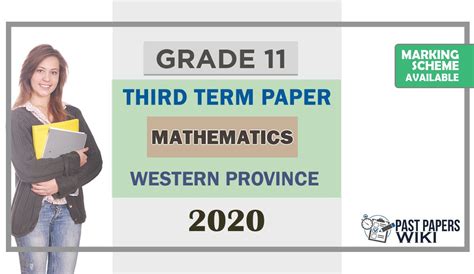 Grade 11 Mathematics Past Paper 2020 3rd Term Test Western Province