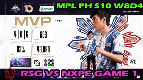 MPL PH S10 W8D4 RSG VS NXPE GAME 1 Highlights YouTube