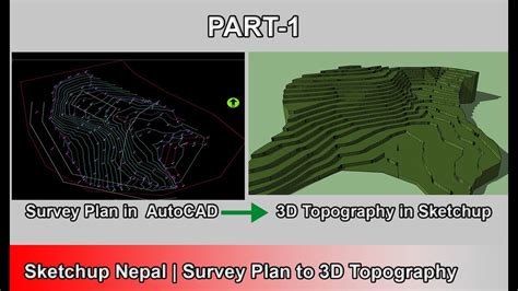 Survey Plan In Autocad To 3d Topography In Sketchup Part 1 Youtube