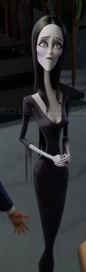 An Animated Woman In A Black Dress Holding A Knife And Fork