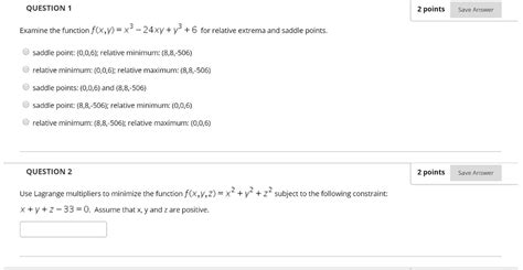 Solved Question Points Save Answer Examine The Function Chegg