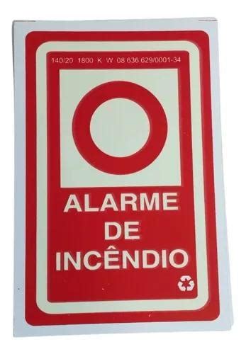 Placa Sinalização Fotoluminescente Alarme De Incêndio CESAR