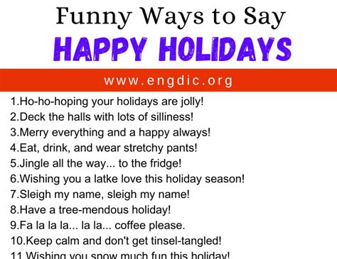 30 Funny Ways To Say Happy Holidays EngDic