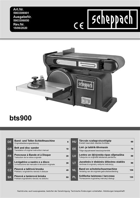 Scheppach Translation Of Original Instruction Manual Pdf