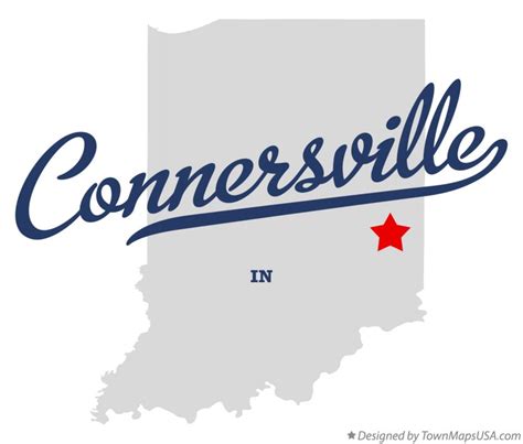 Map of Connersville, IN, Indiana