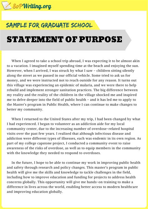 Grad School Statement Of Purpose — 11 Tips For Writing A Powerful Statement Of Purpose Sample