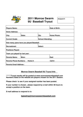 Fillable Online U Tryout Registration Form Eteamz Fax Email Print