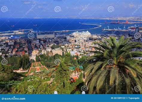 Haifa Cidade De Israel Bahai Foto De Stock Imagem De Horizonte Porta