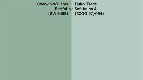 Sherwin Williams Restful Sw 6458 Vs Dulux Trade Soft Fauna 4 30gg 57 094 Side By Side Comparison