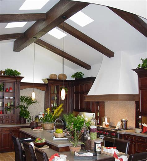 Pictures Of Vaulted Ceilings With Wood Beams Shelly Lighting