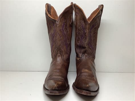 Womens Nocona Cowboy Snip Toe Brown Boots Size B Ebay