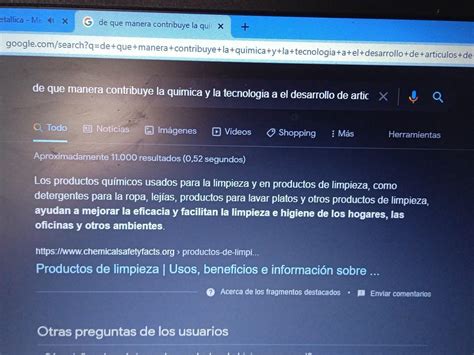 De Que Manera Contribuye La Qu Mica Y La Tecnolog A A El Desarrollo