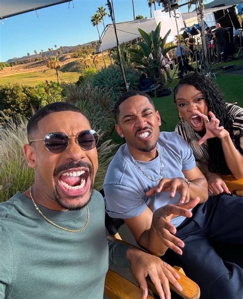 Aaron Pierre, Kelvin Harrison Jr. and Tiffany Boone at the press day