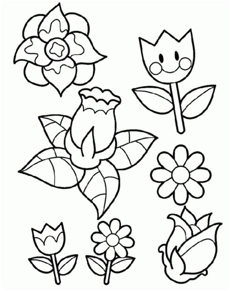 Printable Spring Flower Coloring Pages Coloring Home