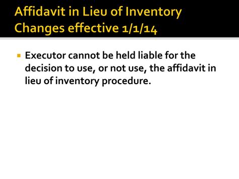 Ppt Inventory Appraisement And List Of Claims Powerpoint