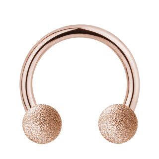 Mm Spiralen Piercing In Rosegold Mit Kugeln Zum Schrauben