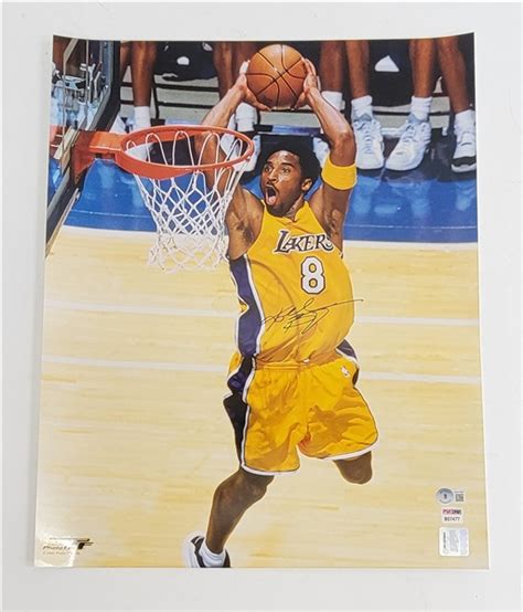 Lot Detail Kobe Bryant Autographed 16x20 Photo PSA DNA Beckett LOA