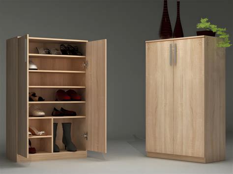 Mueble Zapatero Con 2 Puertas En Color Roble MATHIAS