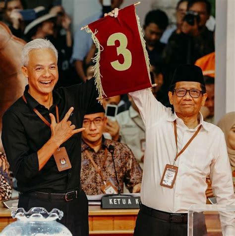 KPU Tetapkan Nomor Urut Capres Cawapres 2024 Ganjar Mahfud Dapat Nomor