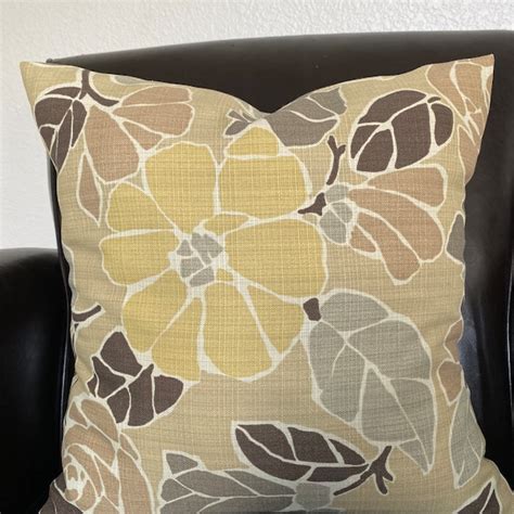 Yellow Brown Pillow - Etsy