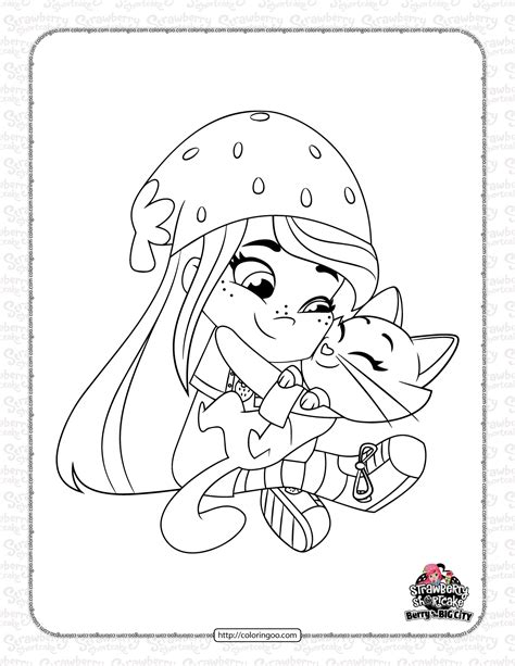 Berry In The Big City Pdf Coloring Pages Strawberry Shortcake Coloring