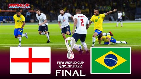 England vs Brazil | Final FIFA World Cup 2022 | Match PES 2021 Gameplay ...