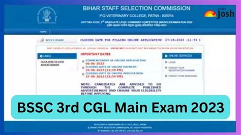 BSSC 3rd CGL Main Exam 2023 in Hindi बहर करमचर चयन आयग न जर