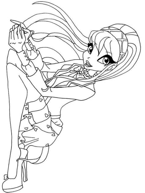 Winx Club Coloring Pages Stella Coloring Pages