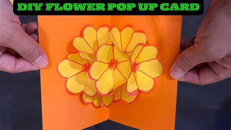 Flower Pop Up Card Making Diy Flower Arts Youtube