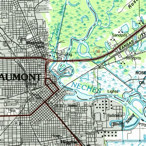 beaumont tx   scale map  united states geological