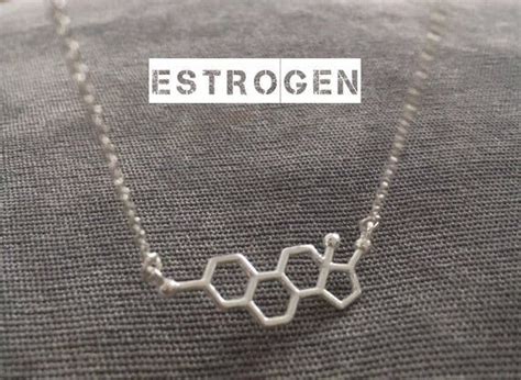 Estrogen Necklace Estrogen Molecule Empowerment Jewellery | Etsy ...