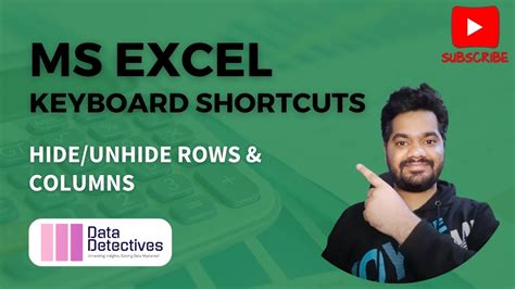 How To Hide Unhide Columns Or Rows Using Excel Keyboard Shortcuts Don T Miss Youtube