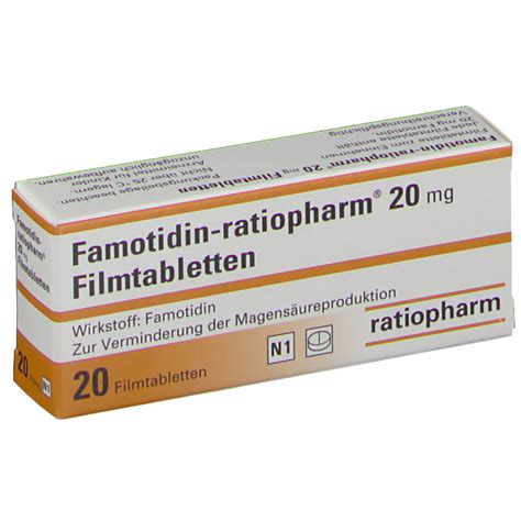 Famotidin Ratiopharm 20 Mg Filmtabl 20 St Shop