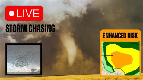 Live Storm Chaser Tracking Tornadoes And Destructive Hail In Texas [day 2] Youtube