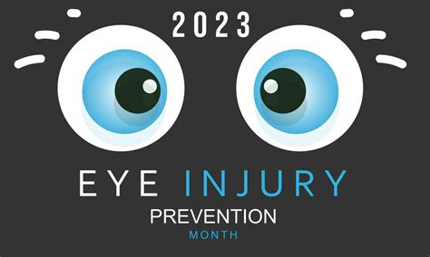 Eye Injury Prevention Month Background Banner Card Poster Template Vector Illustration