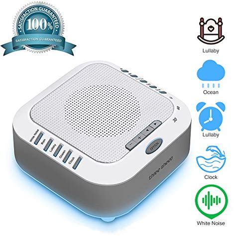 White Noise Machine for Sleeping, Sound Machine with Night Light Portable Natural Sleep Sound ...