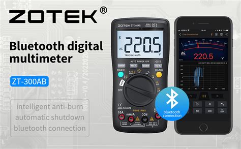 ZOTEK ZT 300AB Bluetooth Digital Multimeter Tester Multi Testers True