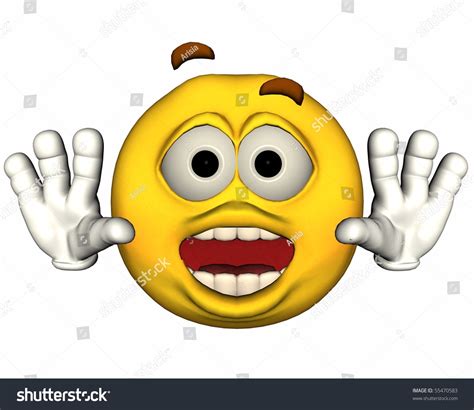 Single 3d Emoticon Isolated On White 库存插图 55470583 Shutterstock