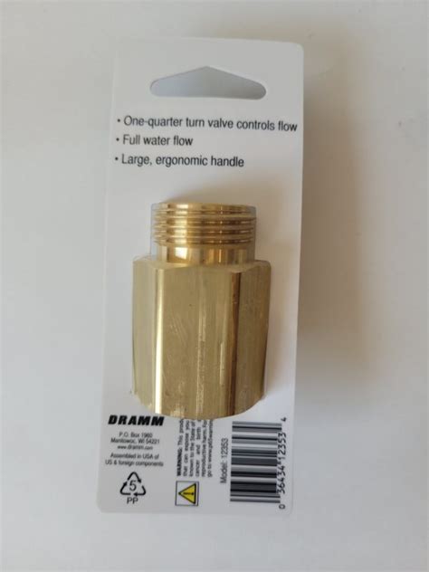 Dramm Heavy Duty Brass Shut Off Valve California Shop Small