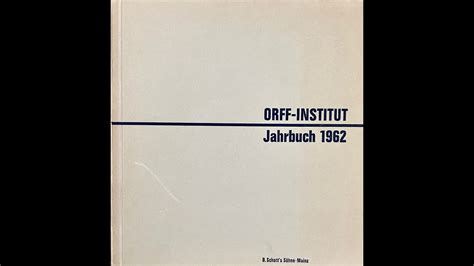 Orff Institut Jahrbuch Orff Schulwerk Musik F R Kinder Aus Carl