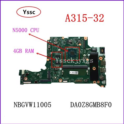 Da Z Gmb F Motherboard For Acer Aspire A A Laptop