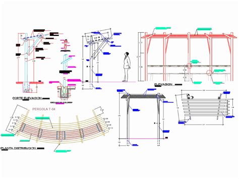 Wooden Pergola In Autocad Cad Download 26351 Kb Bibliocad