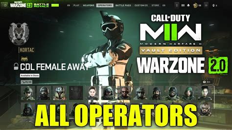 All Operators Warzone 2 Operators Warzone 2 All Operators COD